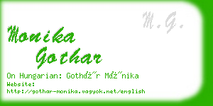 monika gothar business card